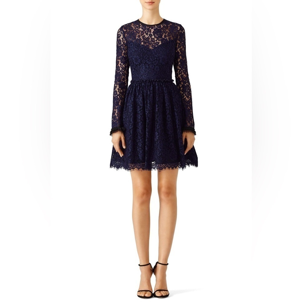Shoshanna Midnight Taber Lace Dress